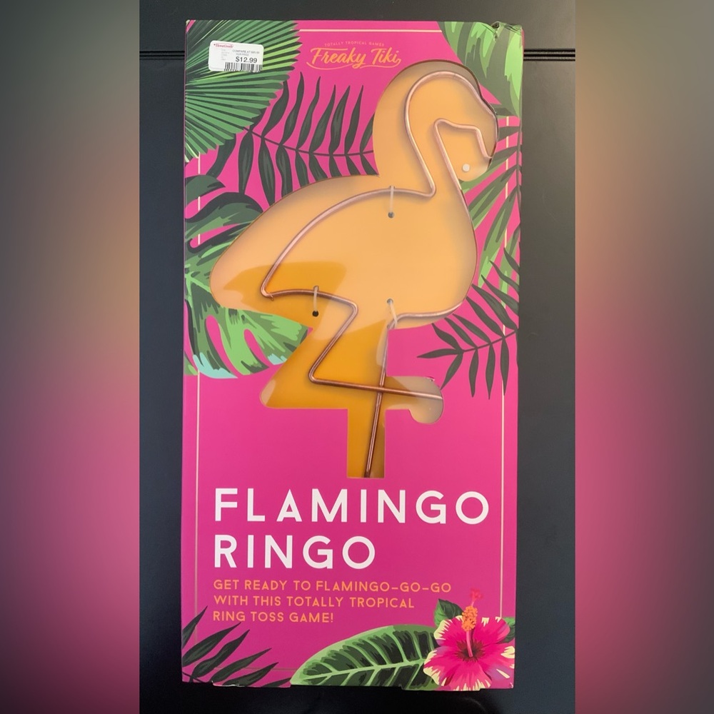 Freaky Tiki Flamingo Ring Toss Game
